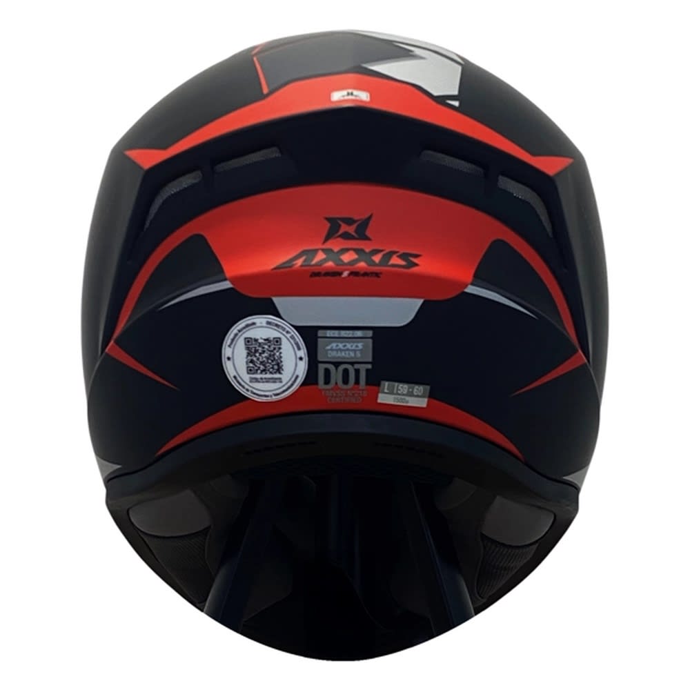 CASCO AXXIS FF112D DRAKEN S FRANTIC B5 RED MATE | CASCO INTEGRAL DEPORTIVO CERTIFICADO7