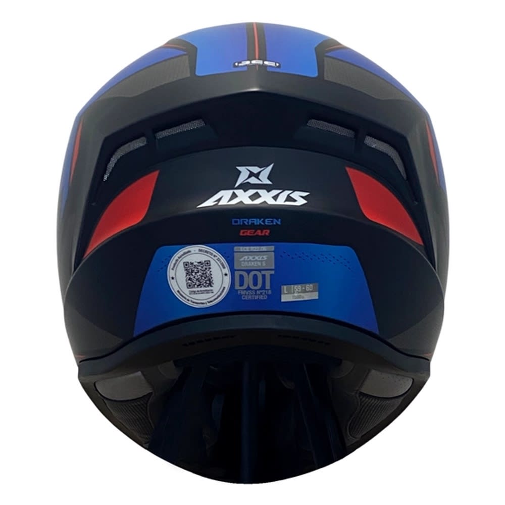 CASCO AXXIS FF112D DRAKEN S GEAR E7 AZUL MATE | CASCO INTEGRAL CERTIFICADO ECE 22.066