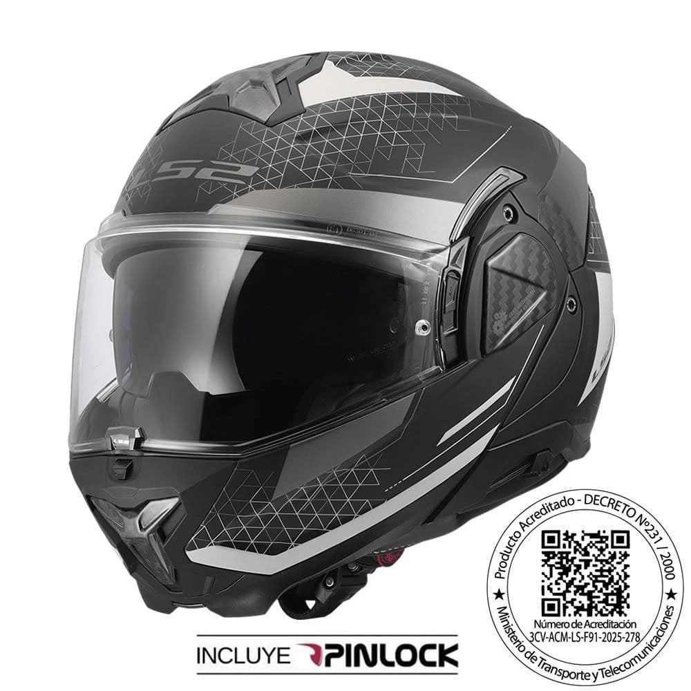 CASCO LS2 FF910 ADVANT II ASTRAL GRIS MATE | TECNOLOGÍA, SEGURIDAD Y VERSATILIDAD1