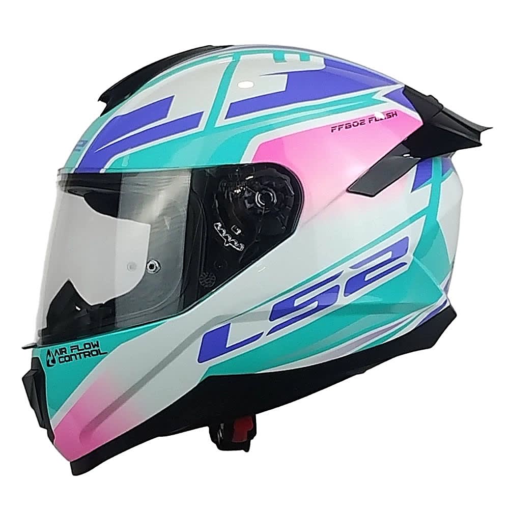 CASCO LS2 FF802 FLASH II IMPACT BLANCO ROSA CELESTE | CERTIFICADO ECE 22.062