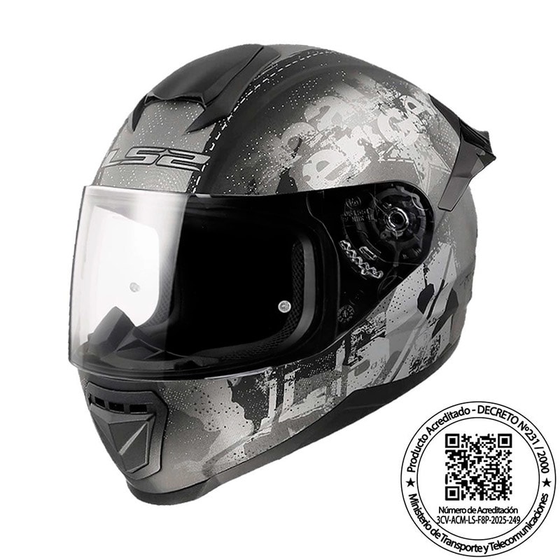 CASCO LS2 FF802 FLASH II POWER NEGRO SILVER1