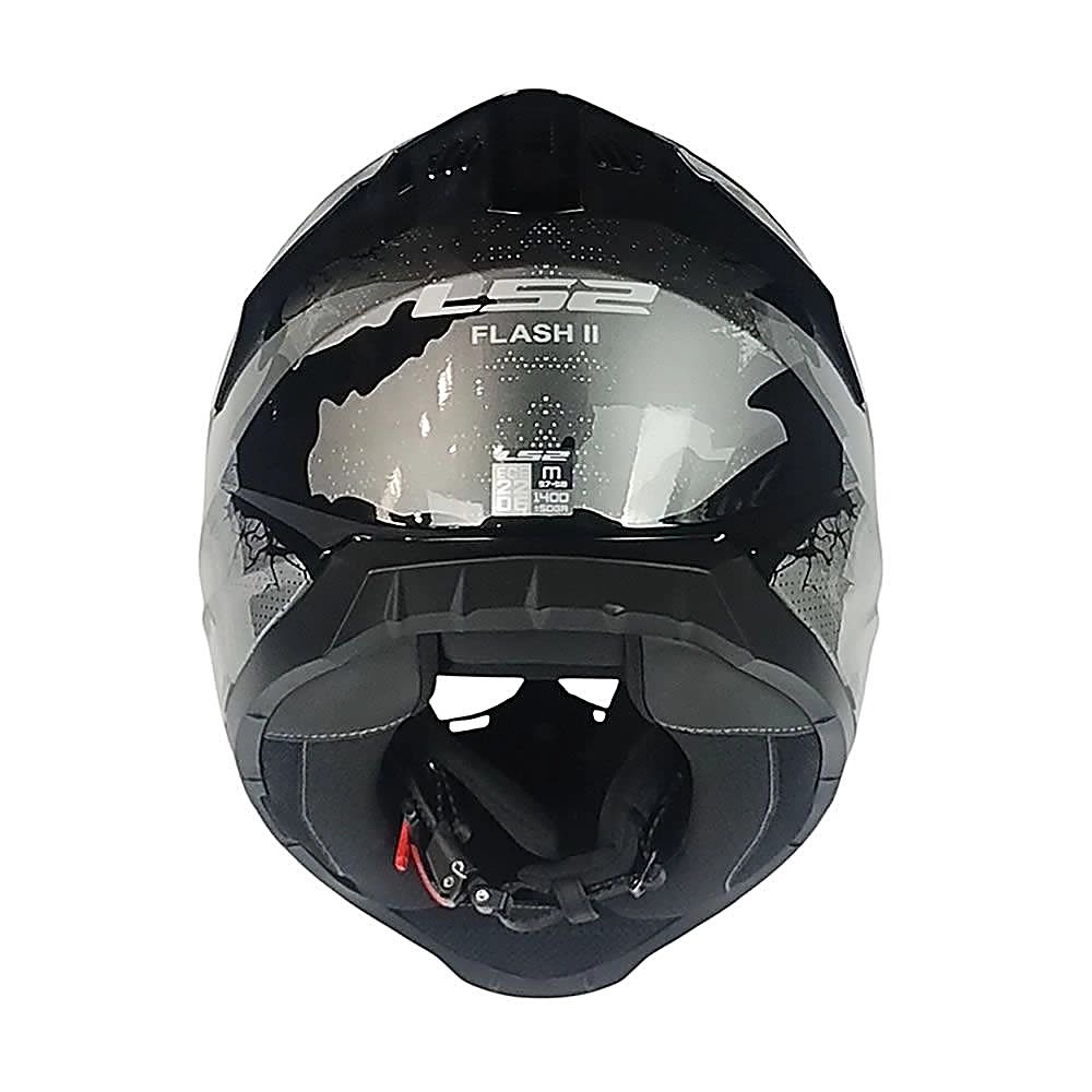 CASCO INTEGRAL LS2 FF802 FLASH II POWER NEGRO SILVER | PROTECCIÓN EN CADA RUTA5