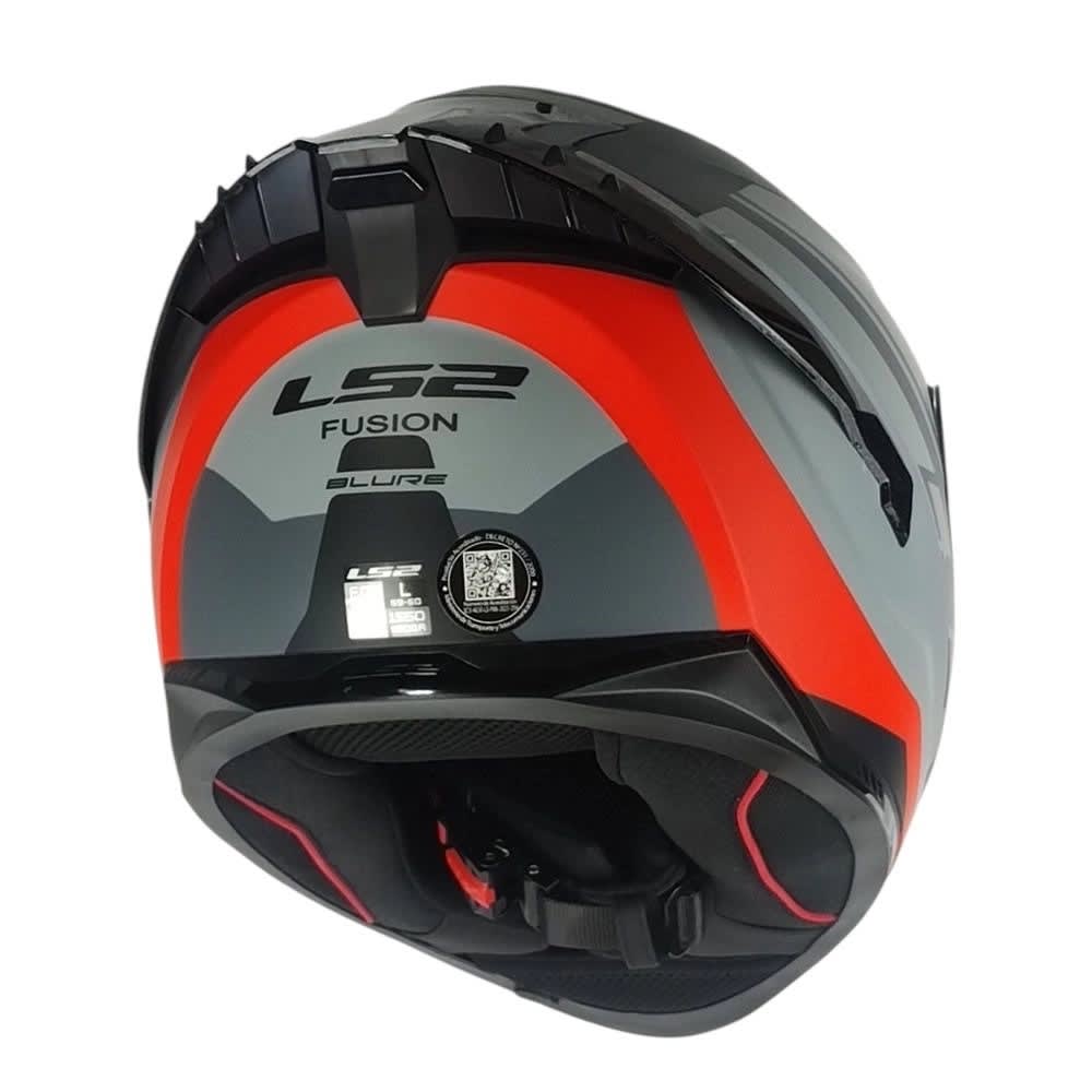 CASCO LS2 FF806 FUSION BLURE GRIS ROJO MATE | SEGURIDAD DE ALTO NIVEL4