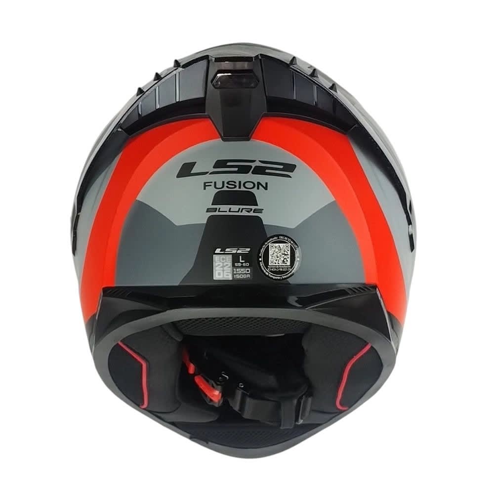 CASCO LS2 FF806 FUSION BLURE GRIS ROJO MATE | SEGURIDAD DE ALTO NIVEL6
