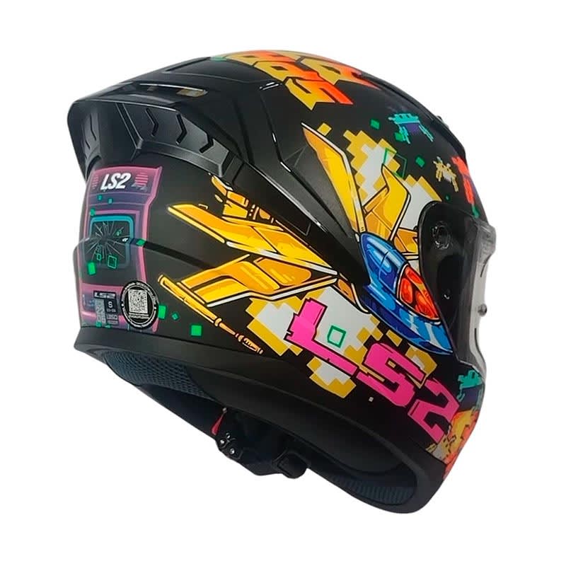 CASCO LS2 FF810 VIGO SPACE ATTACK NEGRO AMARILLO ROJO MATE | CERTIFICADO ECE 22.062