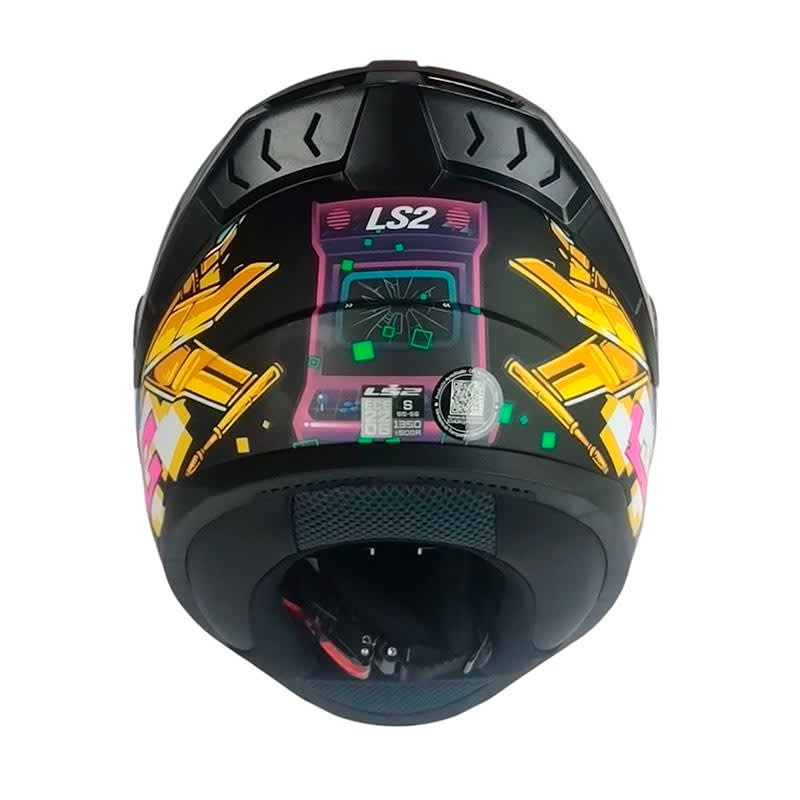 CASCO LS2 FF810 VIGO SPACE ATTACK NEGRO AMARILLO ROJO MATE | CERTIFICADO ECE 22.065