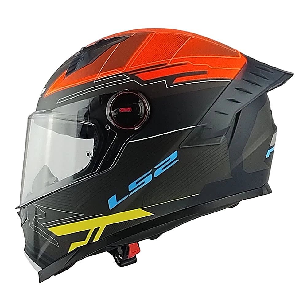 CASCO LS2 FF816 COSMOS DIGITAL NEGRO NARANJO MATE | CERTIFICADO ECE 22.062