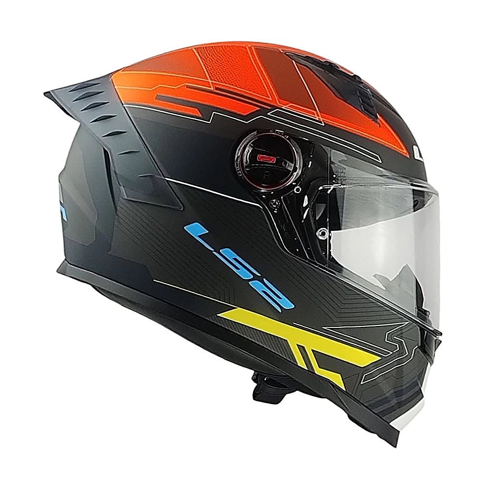 CASCO LS2 FF816 COSMOS DIGITAL NEGRO NARANJO MATE | CERTIFICADO ECE 22.063