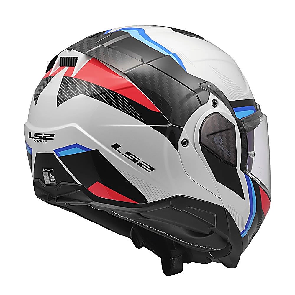 CASCO LS2 FF910 ADVANT II TRIPLE BLANCO AZUL ROJO | CERTIFICADO ECE 22.062