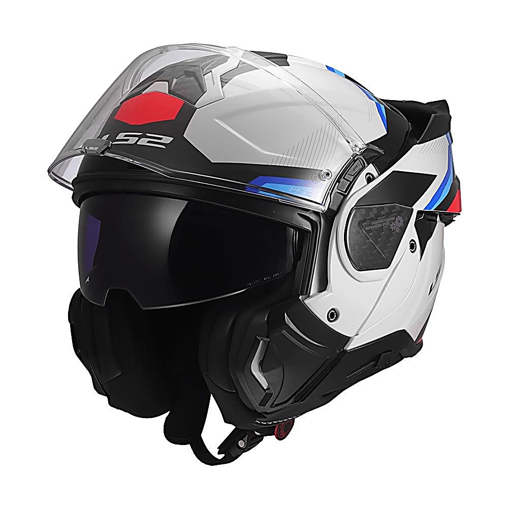 CASCO LS2 FF910 ADVANT II TRIPLE BLANCO AZUL ROJO | CERTIFICADO ECE 22.063