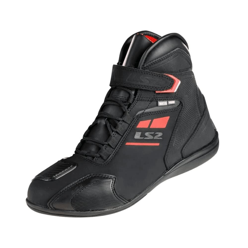 BOTA LS2 GARRA NEGRA ROJA MUJER | PROTECCIÓN Y RENDIMIENTO PARA MOTOCICLISTAS1
