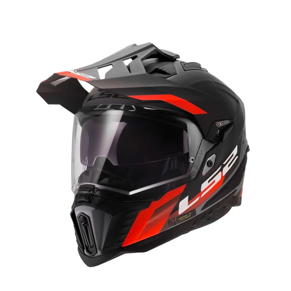 CasCASCO LS2 MX701 EXPLORER NEGRO ROJO GRIS MATE | AVENTURA, SEGURIDAD Y MÁXIMO CONFORT1