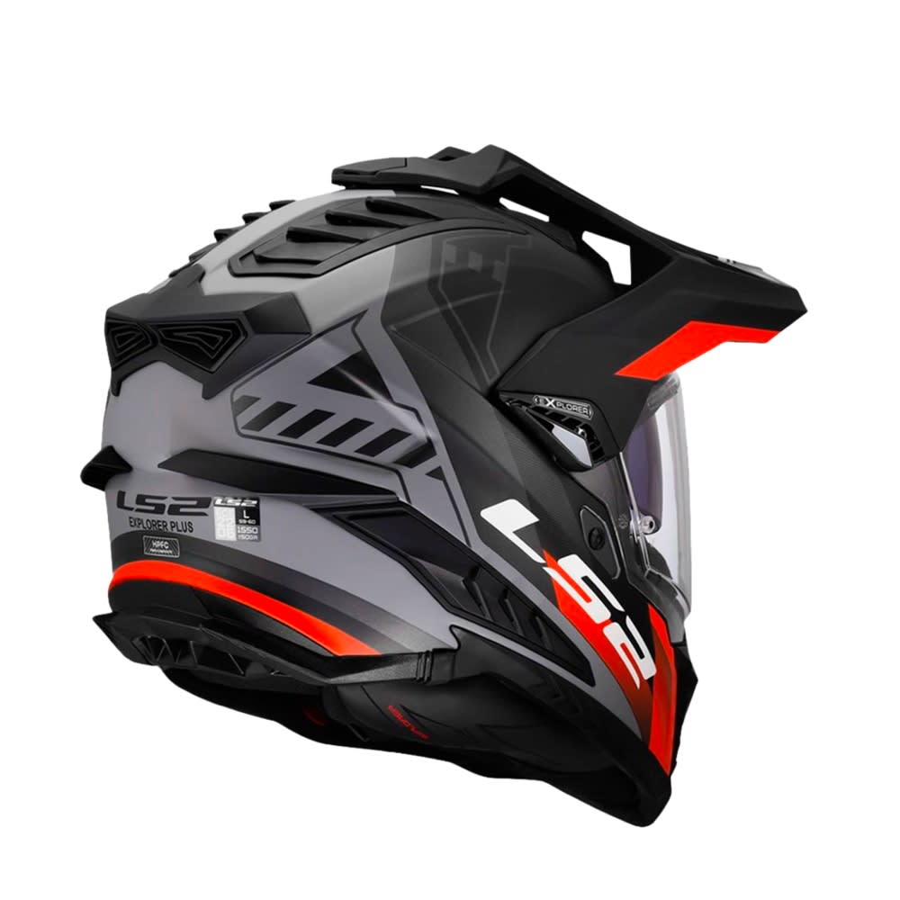 CasCASCO LS2 MX701 EXPLORER NEGRO ROJO GRIS MATE | AVENTURA, SEGURIDAD Y MÁXIMO CONFORT3