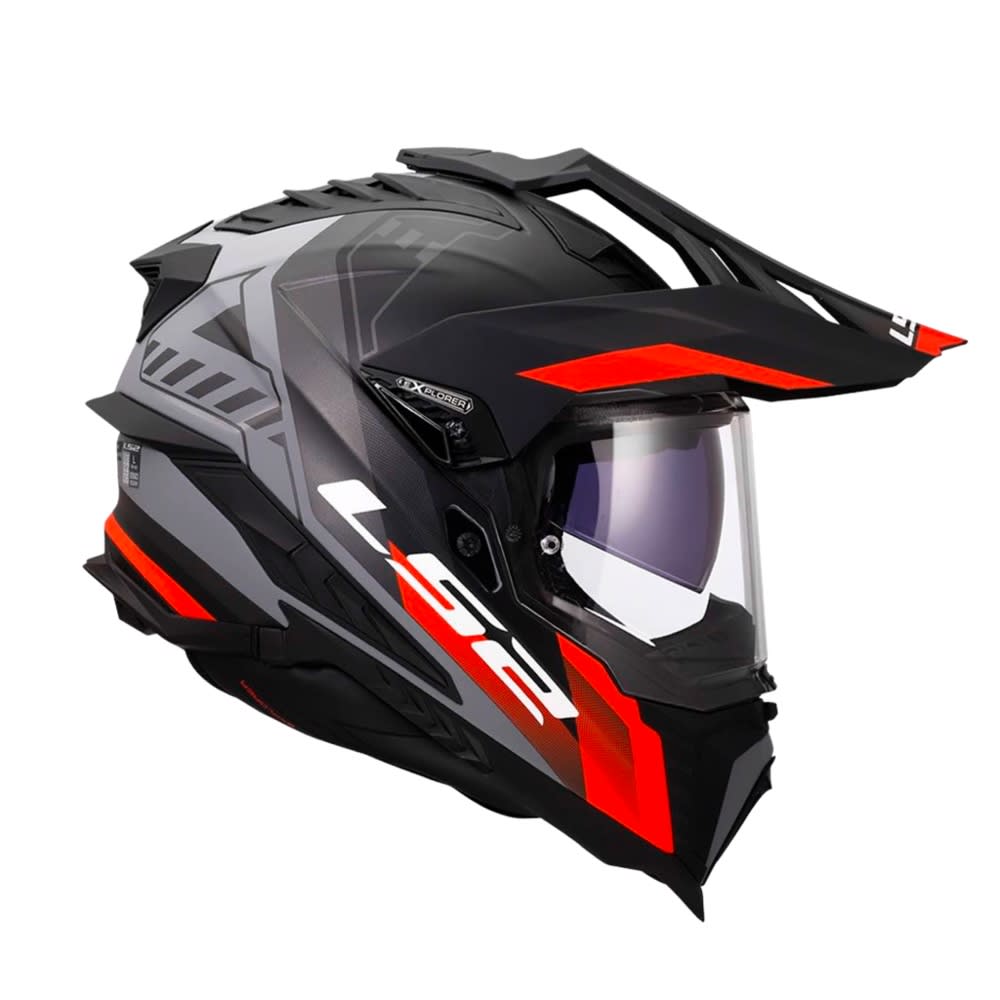 CASCO LS2 MX701 EXPLORER NEGRO ROJO GRIS MATE | AVENTURA, SEGURIDAD Y MÁXIMO CONFORT2