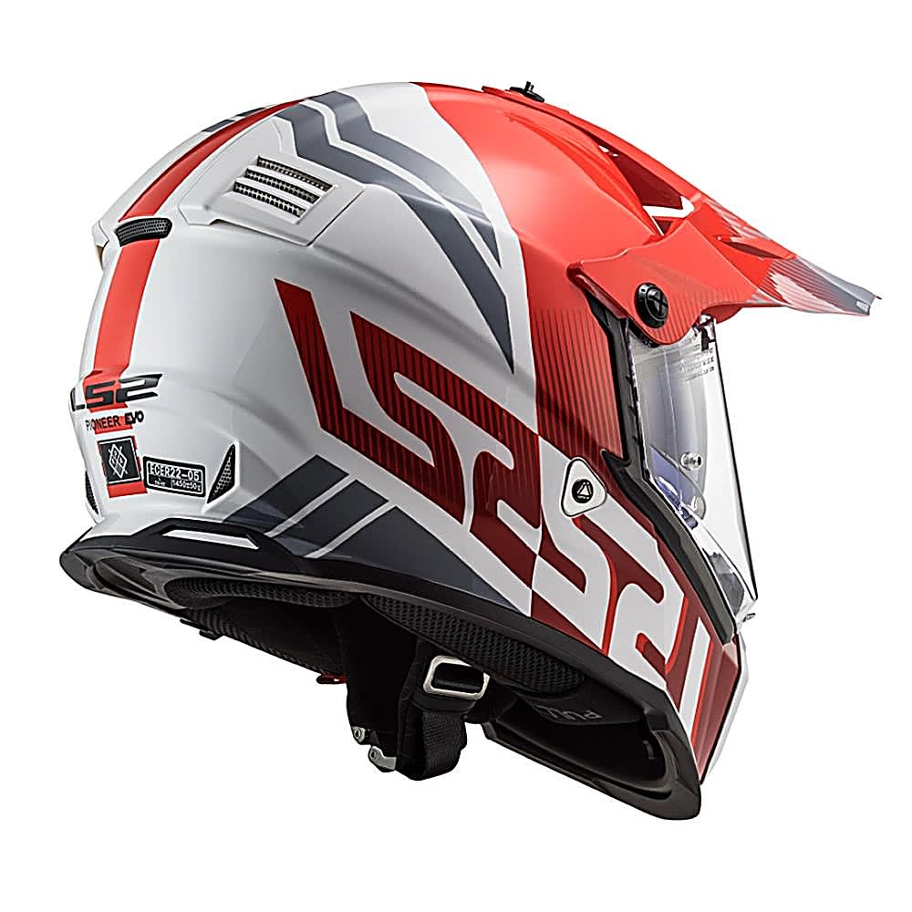 CASCO LS2 MX436 PIONEER EVO EVOLVE ROJO BLANCO | CERTIFICADO ECE 22.053
