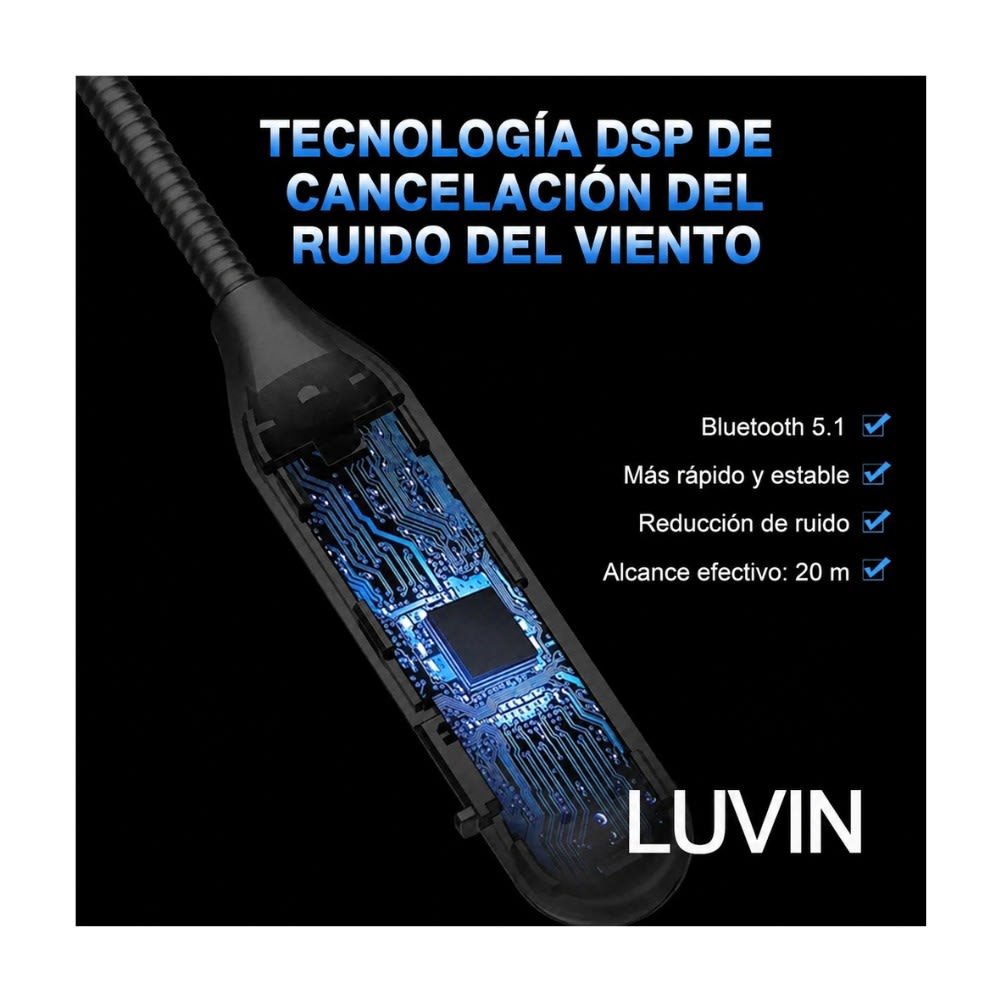 MANOS LIBRES PARA CASCO DE MOTO LUVIN S1 BLUETOOTH 5.34