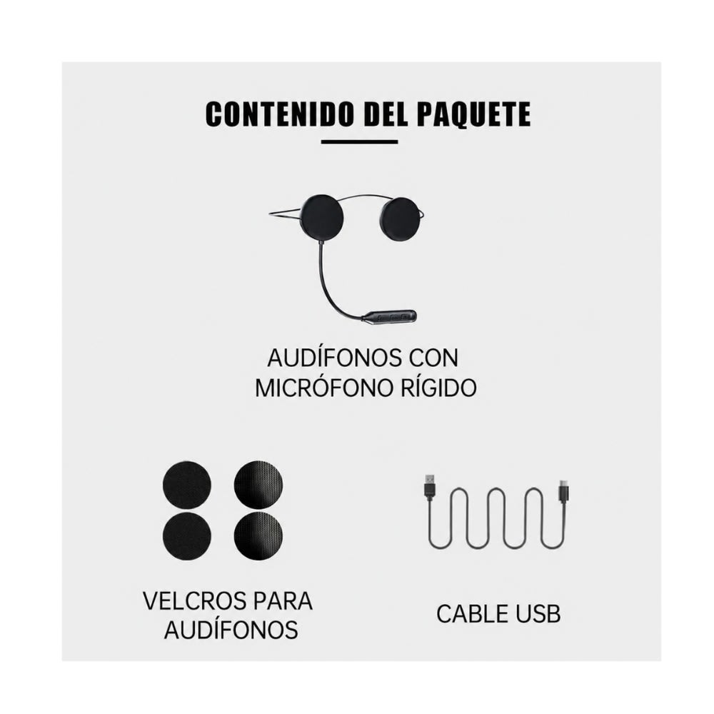 MANOS LIBRES PARA CASCO DE MOTO LUVIN S1 BLUETOOTH 5.36