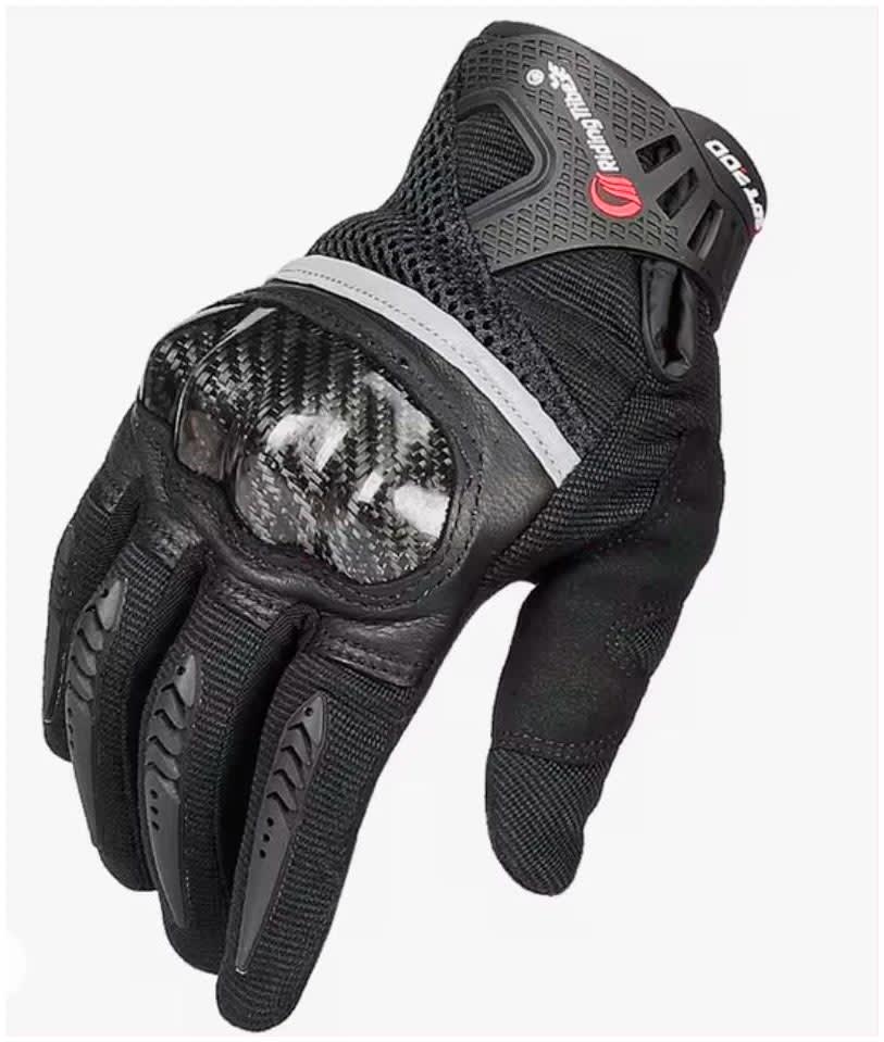 Guantes Pro-biker Verano Nudillo Fibra Carbono Negro5
