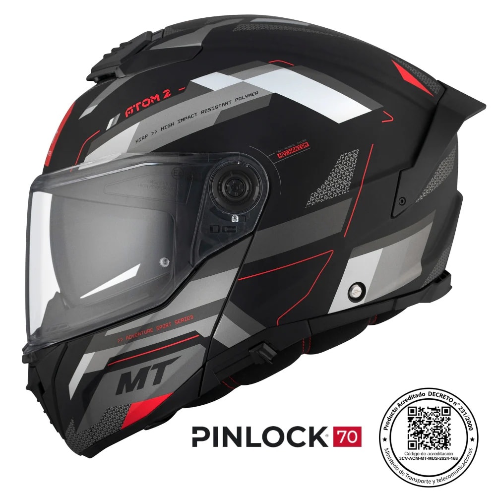 CASCO MT HELMETS ATOM 2 SV BAST D5 | CASCO ABATIBLE DE ÚLTIMA GENERACIÓN CON PINLOCK1