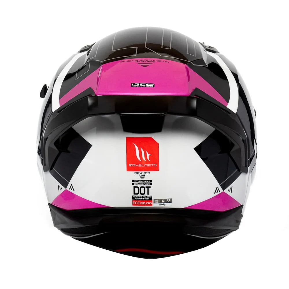 CASCO MT HELMETS BRAKER SV A8 LAB ROSA BRILLO| SEGURIDAD DE NUEVA GENERACIÓN CON VISOR SOLAR5