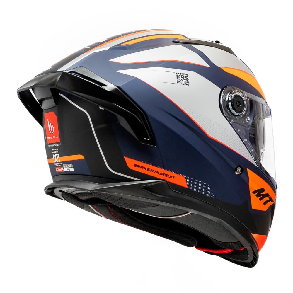 CASCO MT HELMETS BRAKER SV C4 PURSUIT NARANJA MATE |SEGURIDAD DE NUEVA GENERACIÓN CON VISOR SOLAR6