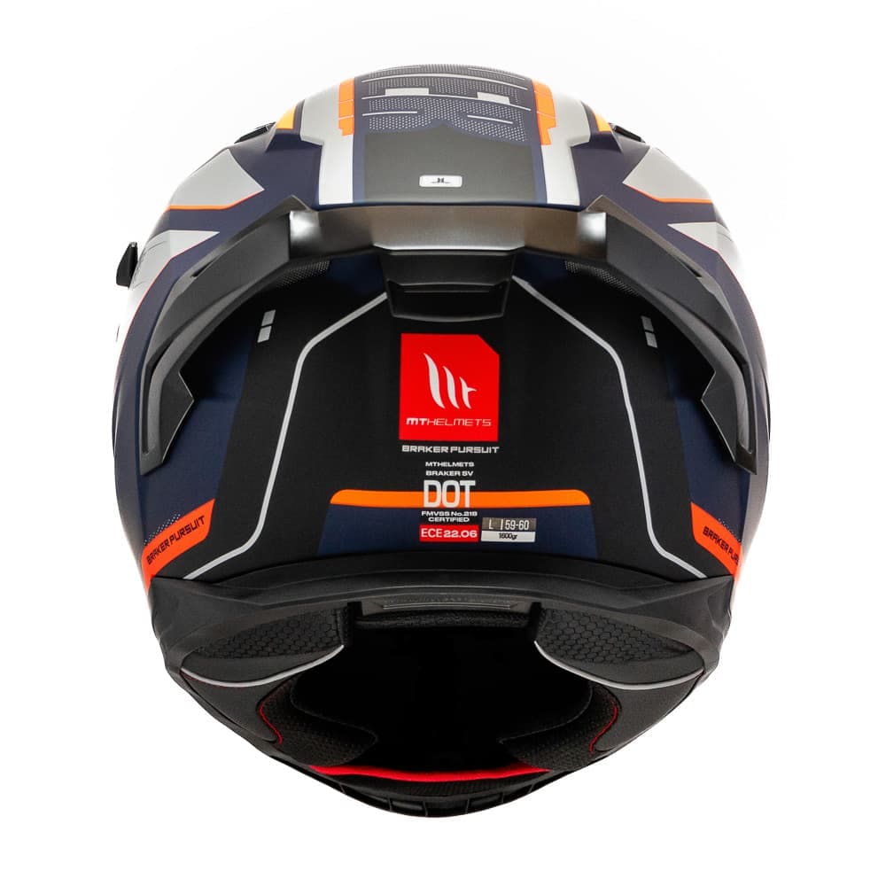 CASCO MT HELMETS BRAKER SV C4 PURSUIT NARANJA MATE |SEGURIDAD DE NUEVA GENERACIÓN CON VISOR SOLAR3