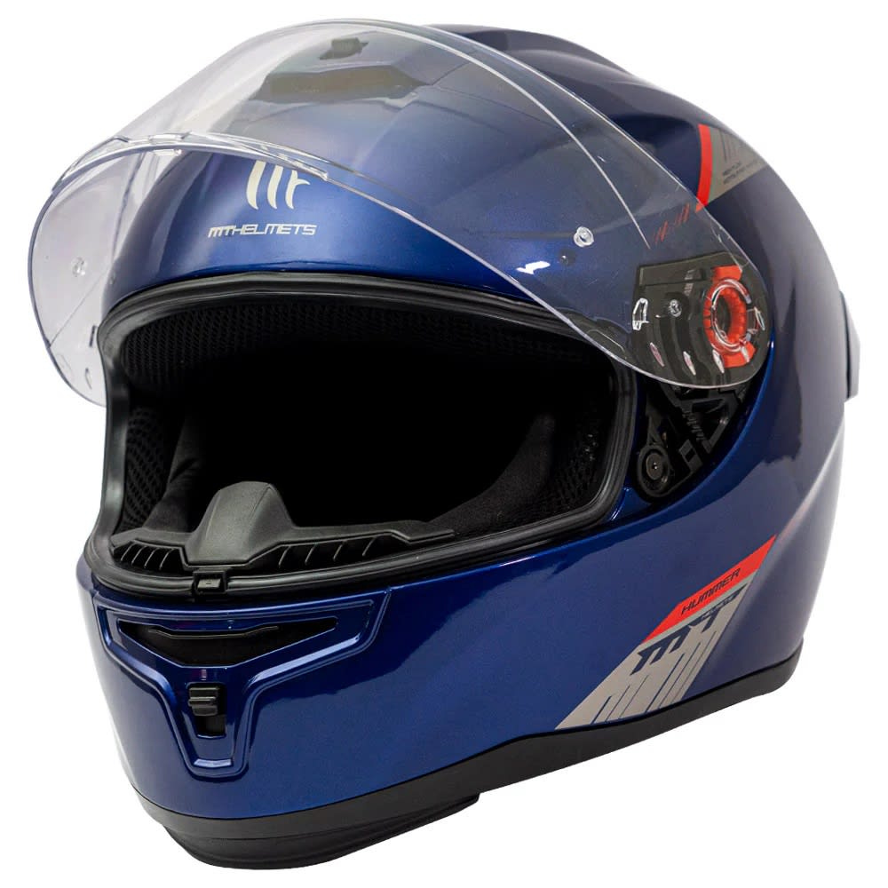 CASCO MT FF114 HUMMER SOLID A7 AZUL BRILLO | CONDUCE CON SEGURIDAD Y ESTILO  (VISOR OSCURO DE REGALO)3