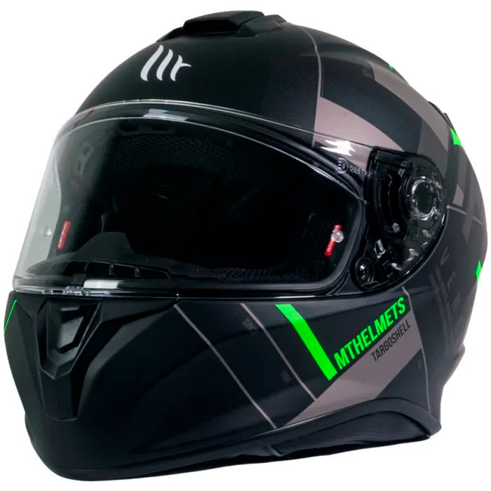 Casco de Moto MT Helmets Targo Veneris B6 Verde Fluor1