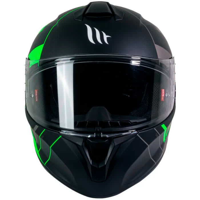 Casco de Moto MT Helmets Targo Veneris B6 Verde Fluor2