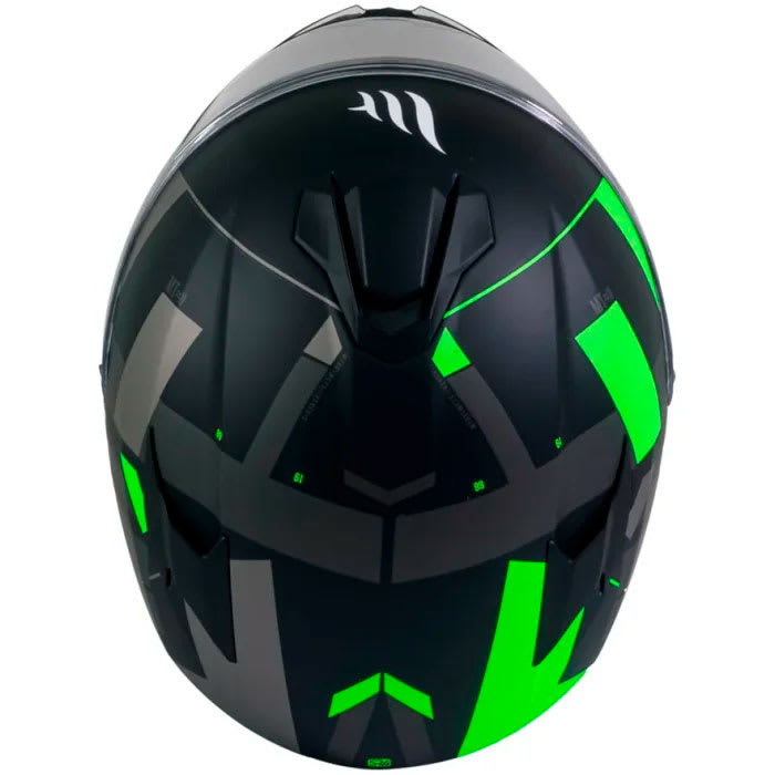 Casco de Moto MT Helmets Targo Veneris B6 Verde Fluor4