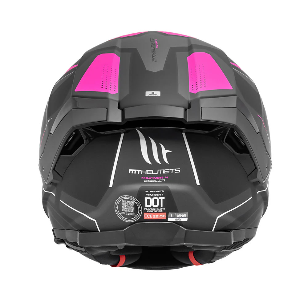 CASCO INTEGRAL MT HELMETS THUNDER 4 SV R8 ROSA MATE | SEGURIDAD PREMIUM PARA RODAR SIN LÍMITES5
