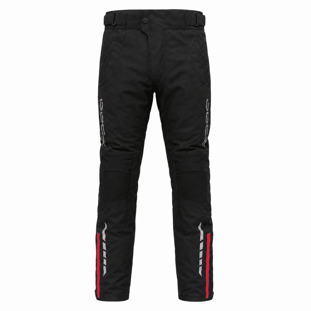 PANTALÓN PARA MOTO SPORT NEGRO ROJO | PROTECCIÓN Y COMODIDAD PARA RODAR1