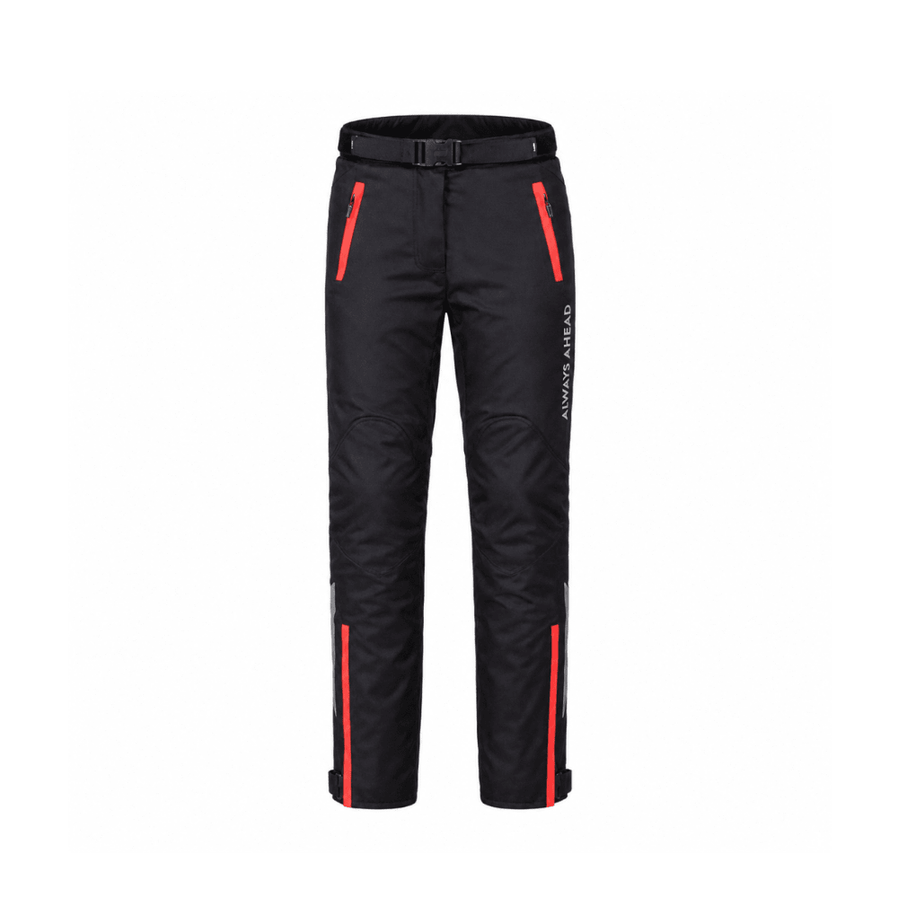 PANTALÓN LS2 CHART MUJER NEGRO ROJO | SEGURIDAD Y COMODIDAD PARA CADA DÍA1