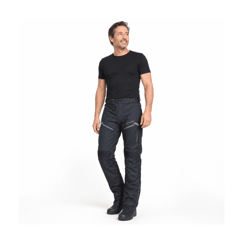 PANTALÓN PARA MOTO OCTANE VALPARAÍSO NEGRO CON PROTECCIONES2
