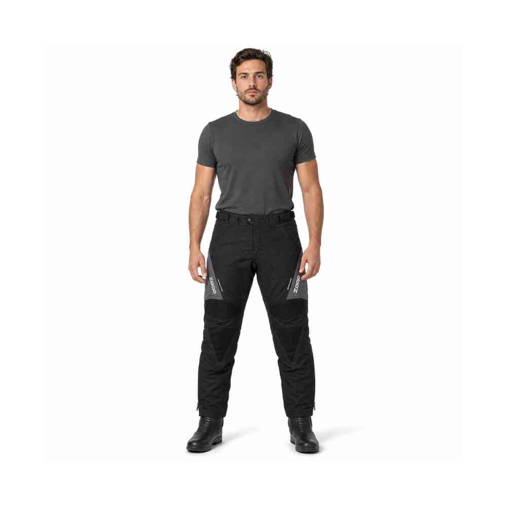 PANTALÓN PARA MOTO SAFE DRIVE SPORT NEGRO GRIS BICAPA CON PROTECCIONES3