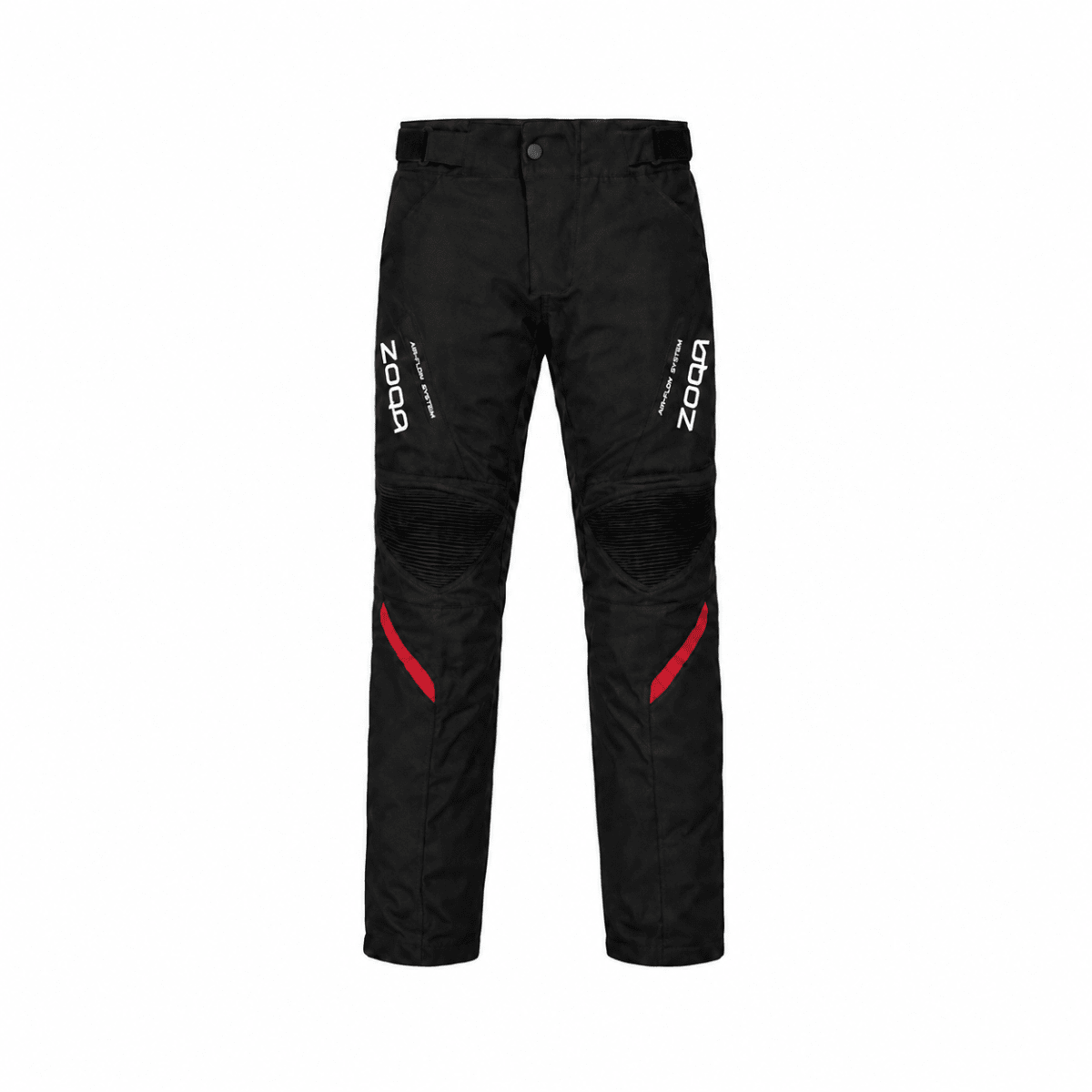 PANTALÓN PARA MOTO SAFE DRIVE SPORT NEGRO ROJO BICAPA CON PROTECCIONES1