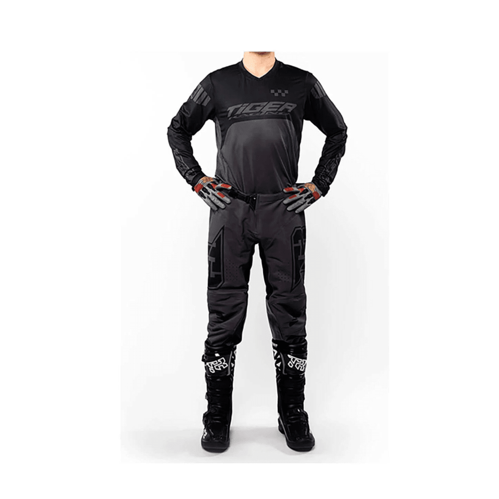 TRAJE PARA MOTO TIGER RACING TR 5.5S GRIS NEGRO | PARA MOTOCROSS Y ENDURO2