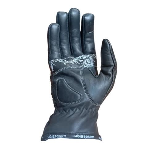 GUANTES WINDESIGN CUERO MUJER DETALLES BLANCOS | ELEGANCIA Y PROTECCIÓN EN CADA VIAJE2