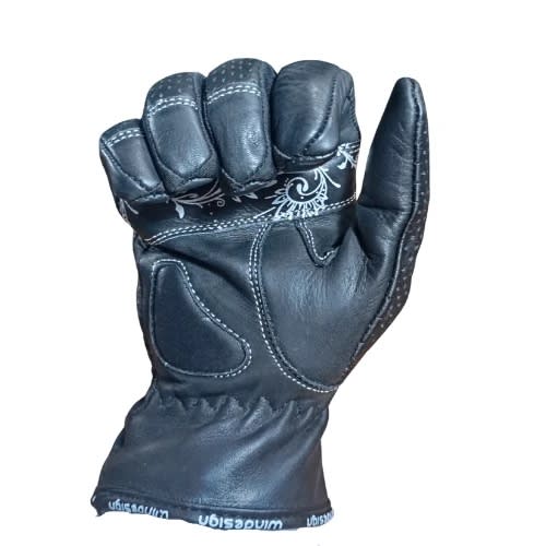 GUANTES WINDESIGN CUERO MUJER DETALLES BLANCOS | ELEGANCIA Y PROTECCIÓN EN CADA VIAJE4
