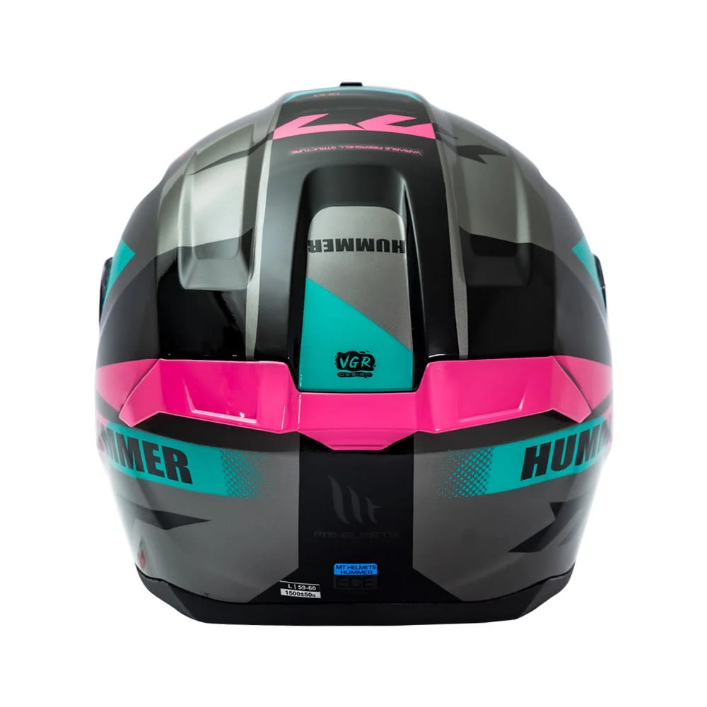 CASCO MT FF114 HUMMER QUO C9 ROSA BRILLO | DESTACA EN CADA RECORRIDO CON SEGURIDAD (VISOR OSCURO DE REGALO)4