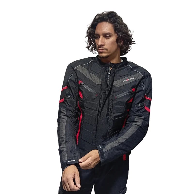 CHAQUETA MOTO CORDURA RB NEGRO ROJO | RESISTENCIA Y PROTECCIÓN PARA CADA RUTA4