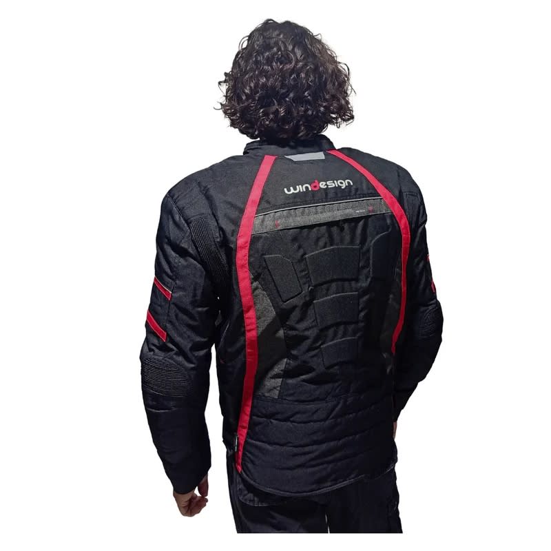 CHAQUETA MOTO CORDURA RB NEGRO ROJO | RESISTENCIA Y PROTECCIÓN PARA CADA RUTA5