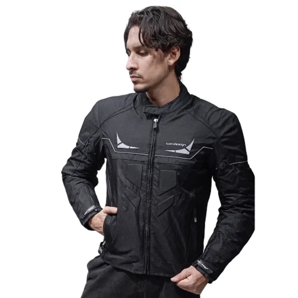 CHAQUETA CORDURA CURI NEGRA REFLECTOR PARA MOTO | PROTECCIÓN, VISIBILIDAD Y RESISTENCIA1
