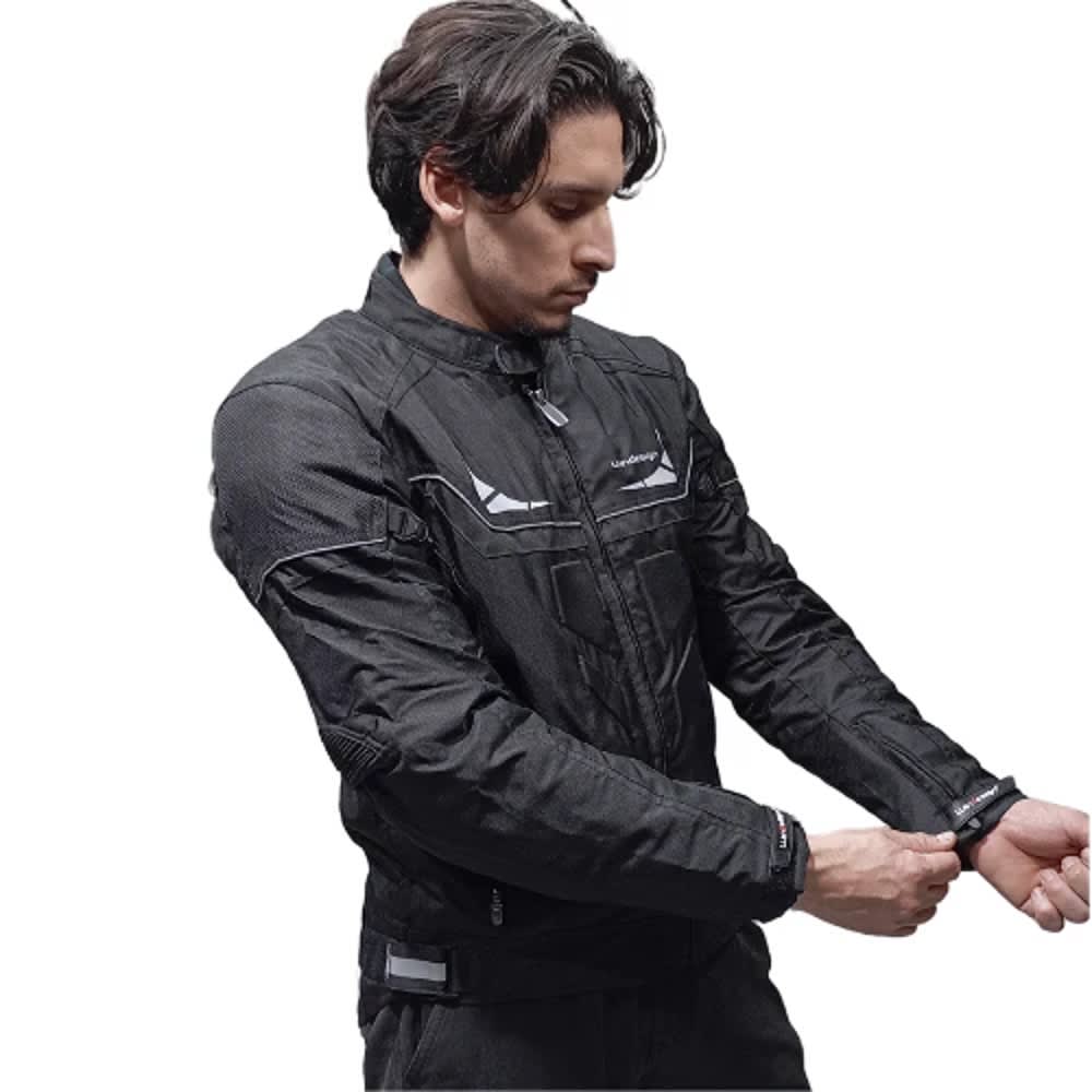 CHAQUETA CORDURA CURI NEGRA REFLECTOR PARA MOTO | PROTECCIÓN, VISIBILIDAD Y RESISTENCIA3