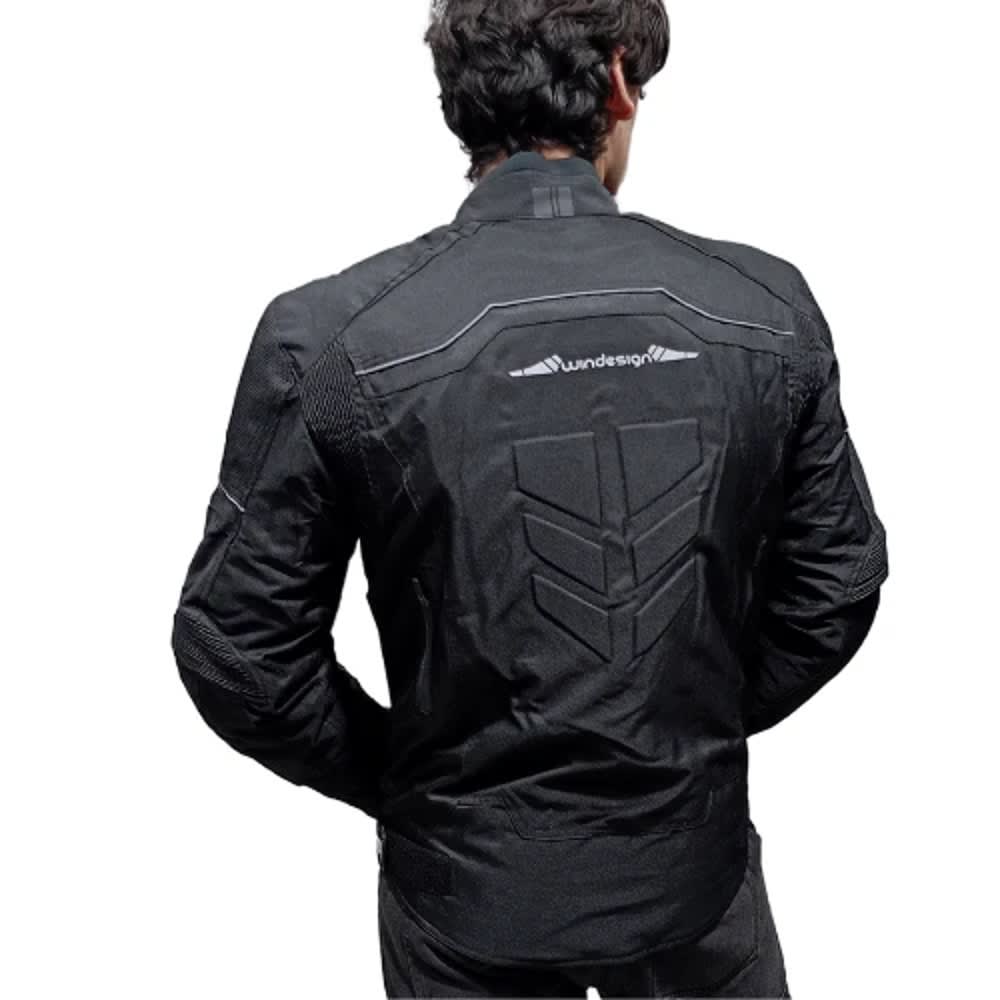 CHAQUETA CORDURA CURI NEGRA REFLECTOR PARA MOTO | PROTECCIÓN, VISIBILIDAD Y RESISTENCIA4