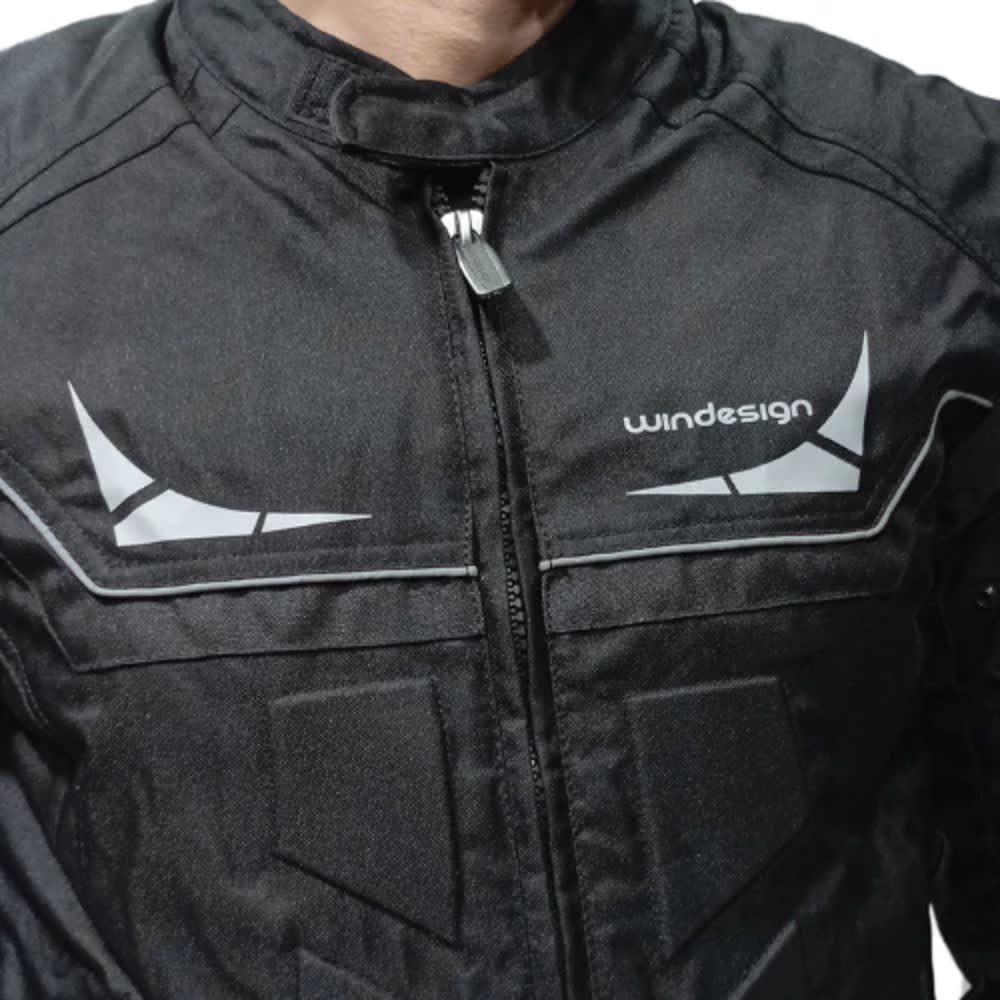 CHAQUETA CORDURA CURI NEGRA REFLECTOR PARA MOTO | PROTECCIÓN, VISIBILIDAD Y RESISTENCIA5