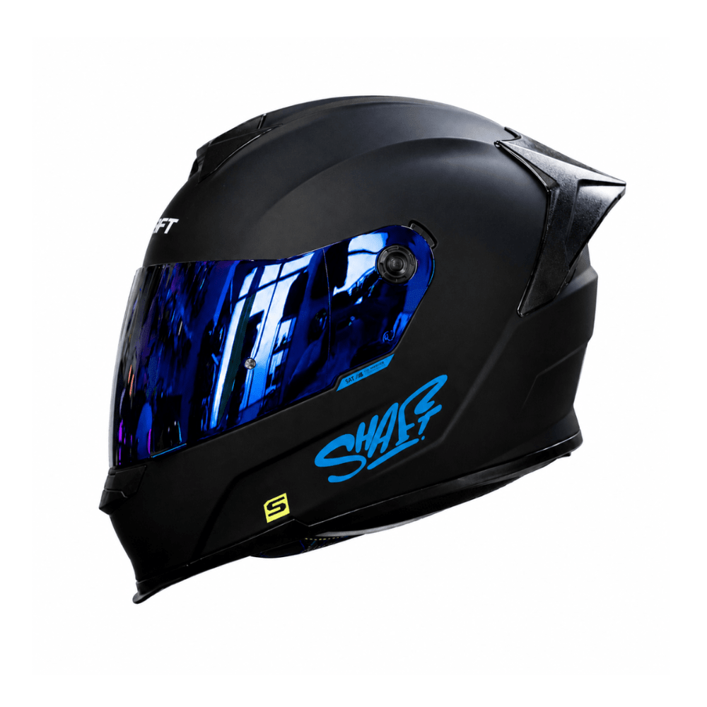 CASCO SHAFT 502SP SOLID NEGRO AZUL | CASCO INTEGRAL CERTIFICADO DOT ACREDITADO1