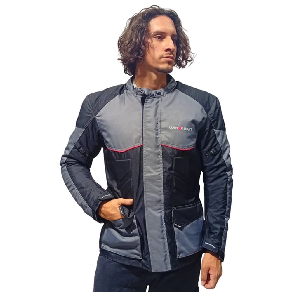 CHAQUETA TOURING WILD GRIS PARA MOTO | PROTECCIÓN, CONFORT Y VERSATILIDAD1