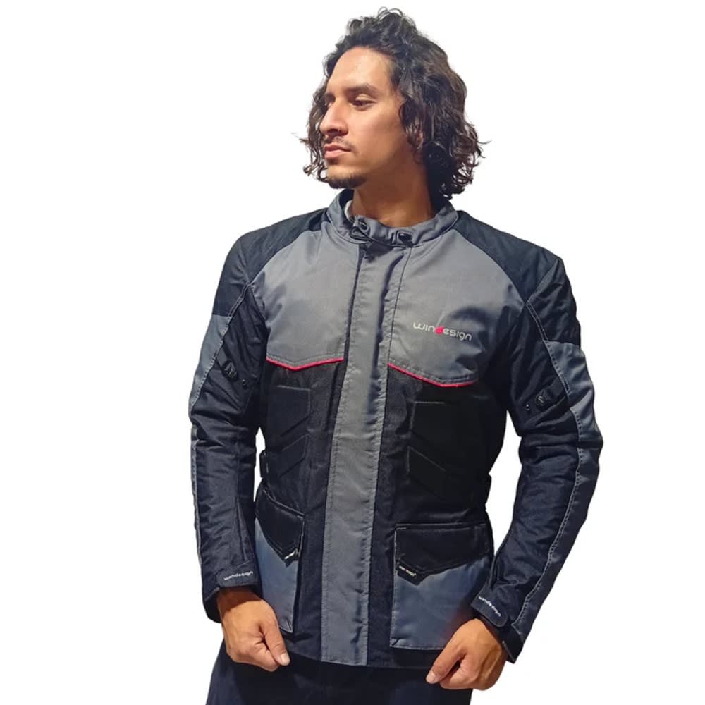 CHAQUETA TOURING WILD GRIS PARA MOTO | PROTECCIÓN, CONFORT Y VERSATILIDAD2