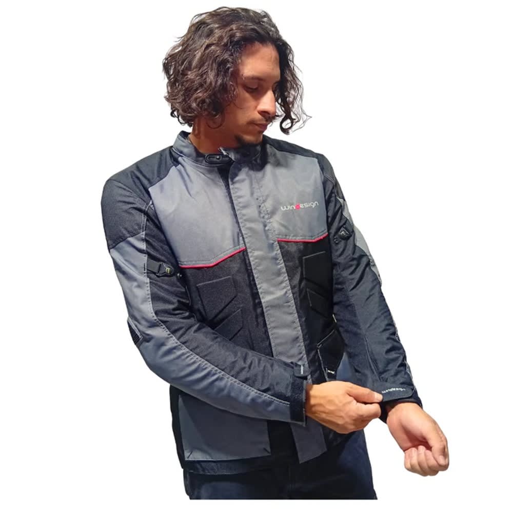 CHAQUETA TOURING WILD GRIS PARA MOTO | PROTECCIÓN, CONFORT Y VERSATILIDAD3